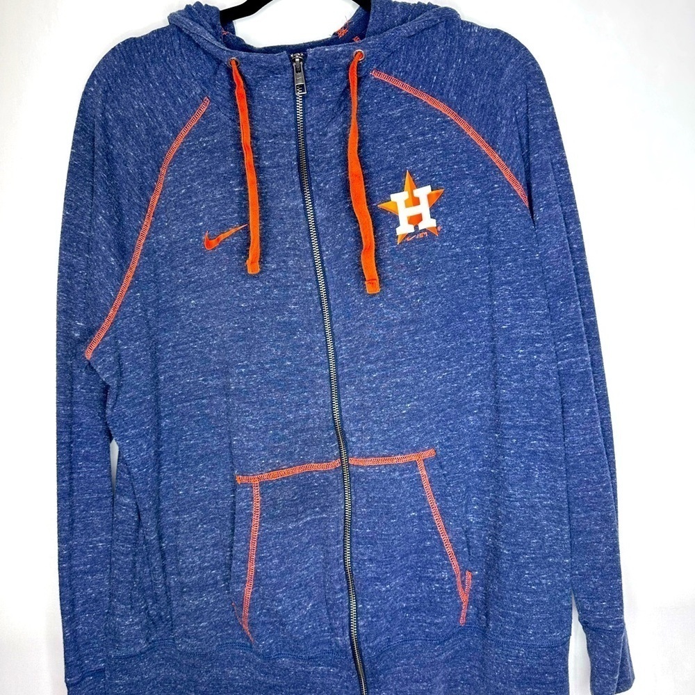 Houston Astros Nike Navy Gym Vintage Team Full-Zip Hoodie